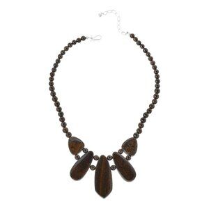 Jay King Sterling Silver Old Copper Amphibole Necklace, 18"